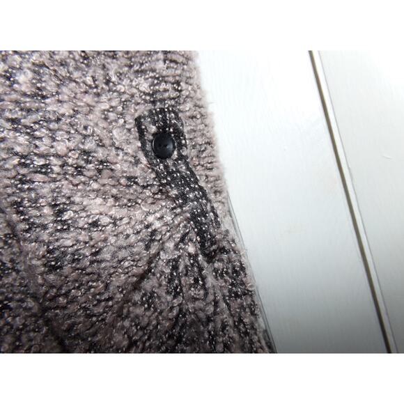 Vtg SJS boucle knit assyemtric hem 3/4 sleeve cowl neck sweater L wool blend - Picture 4 of 6